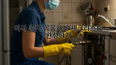 이사 준비, 꼼꼼하게 체크리스트 완성하기!