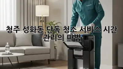 청주 성화동 단독 청소 서비스: 시간 관리의 마법